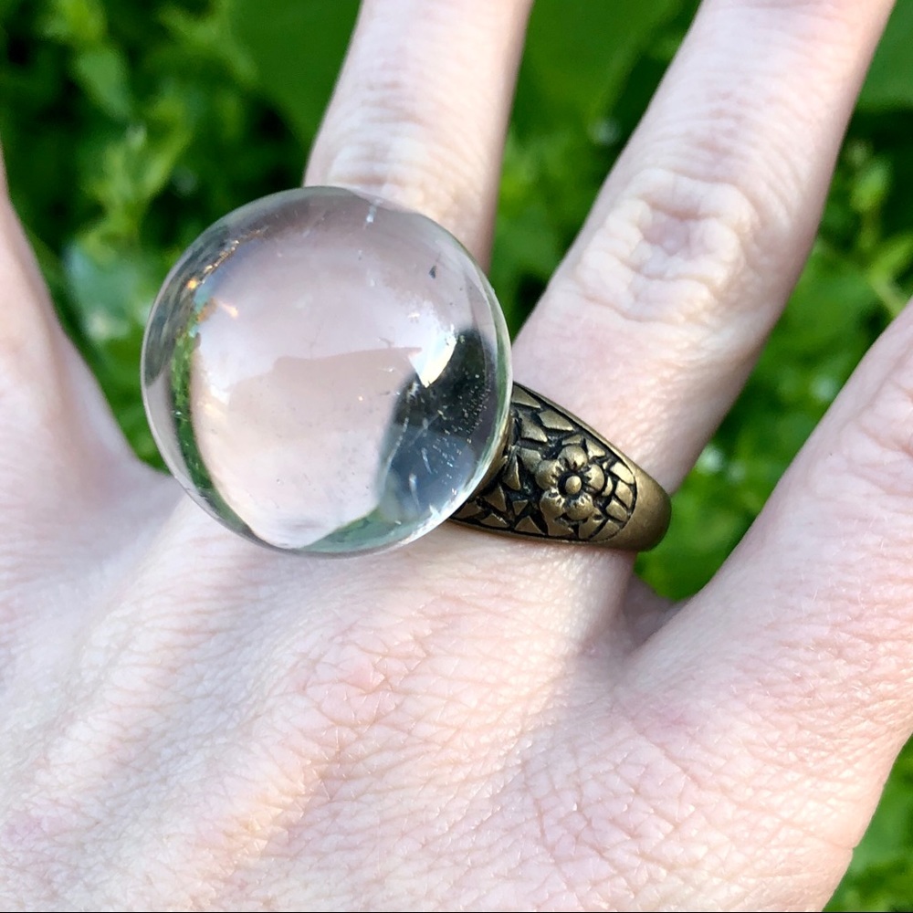 Crystal ball ring psychic scrying oracle occult - Picture 5 of 7